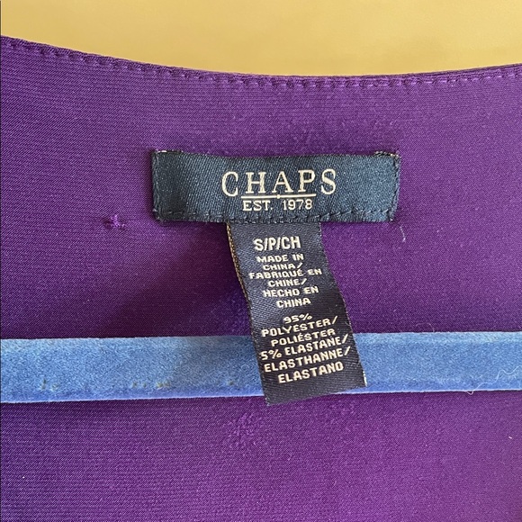 CHAPS Vibrant Purple Asymmetrical Dress - Picture 5 of 8